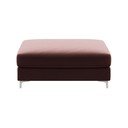 Taburet din catifea devichy Rothe, roz închis