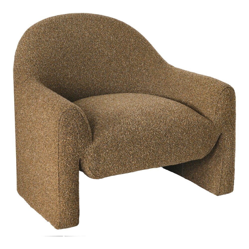 Fotoliu maro coniac cu tapițerie din chenille Zahara – House Nordic