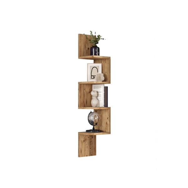 Bibliotecă de perete cu aspect de lemn de pin 22x117 cm Laura – Kalune Design-image-2