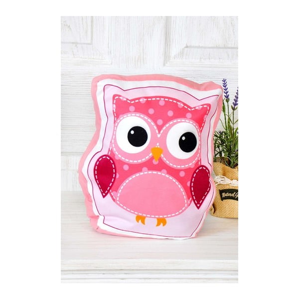  Pernă The Mia Retro Owl, 35 x 35 cm, roz