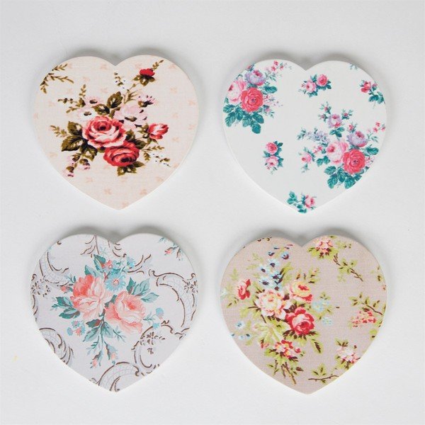 Set 4 suporturi pentru pahare Sass & BelleRose Heart-image-2