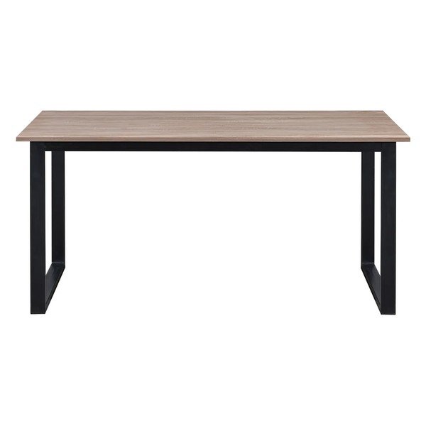 Masă de dining cu blat cu aspect de lemn de stejar 90x160 cm Luton – Støraa-image-3