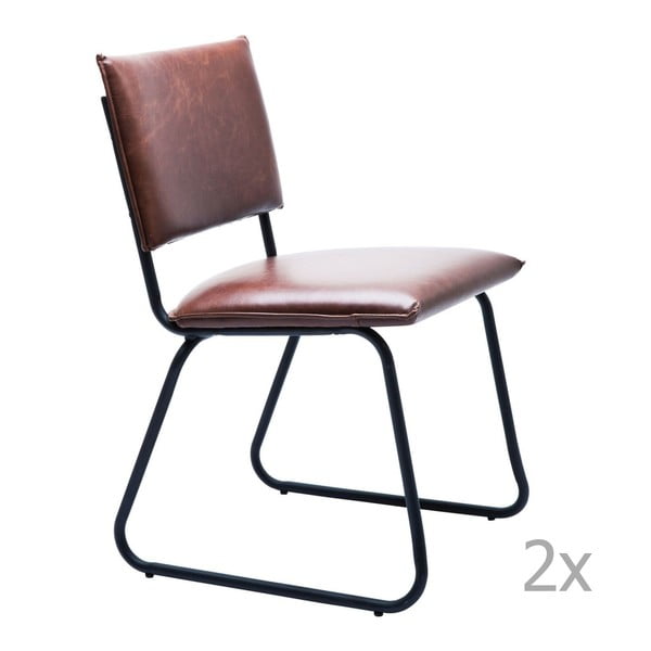 Set 2 scaune Kare Design  Duran, maro