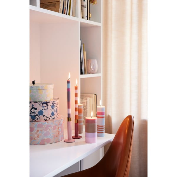 Lumânare Bahne & CO, timp de ardere 8 h, gri-portocaliu-image-3