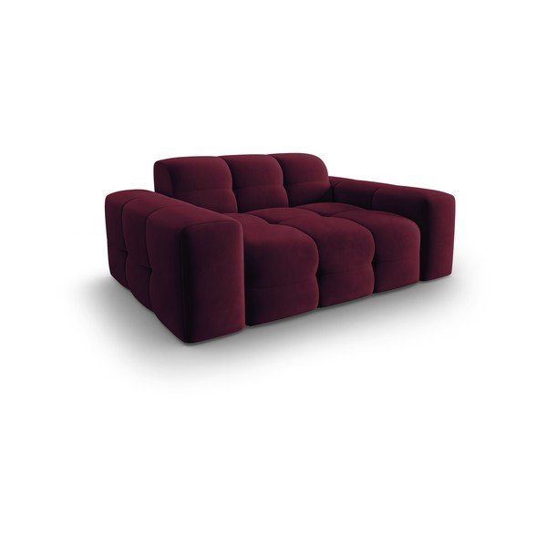 Canapea burgundy cu tapițerie din catifea 156 cm Kendal – Micadoni Home-image-3