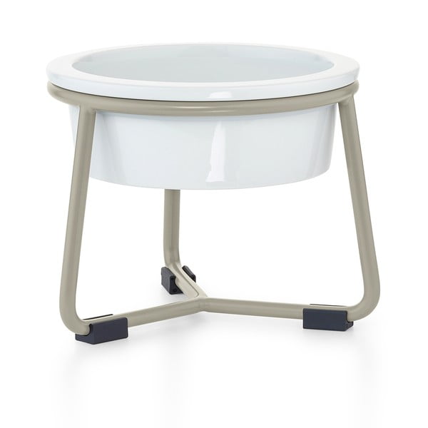 Bol cu suport  pentru câini din porțelan ø 20 cm Pranzo Greige M – MiaCara