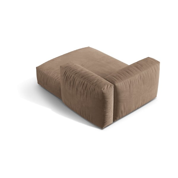 Modul pentru canapea modulară maro deschis cu tapițerie din catifea (cu colț pe partea dreaptă) Martina – Micadoni -image-2