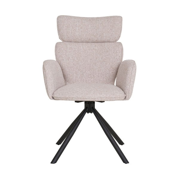 Set de scaune de sufragerie bej cu cotiere 2 buc. tapițat Cordoba – House Nordic-image-2