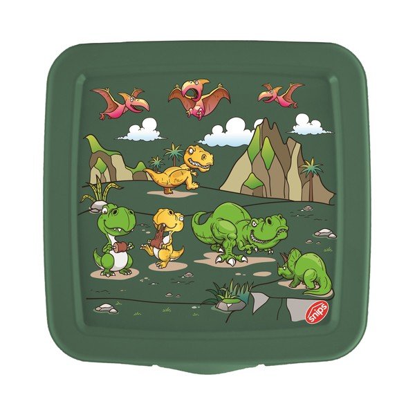 Cutie de gustări pentru copii verde Dinosaur – Snips-image-2