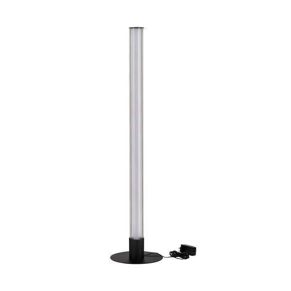 Lampadar negru mat LED cu intensitate reglabilă din aluminiu cu abajur din sticlă (înălțime 130 cm) Glovia – Nova Luce