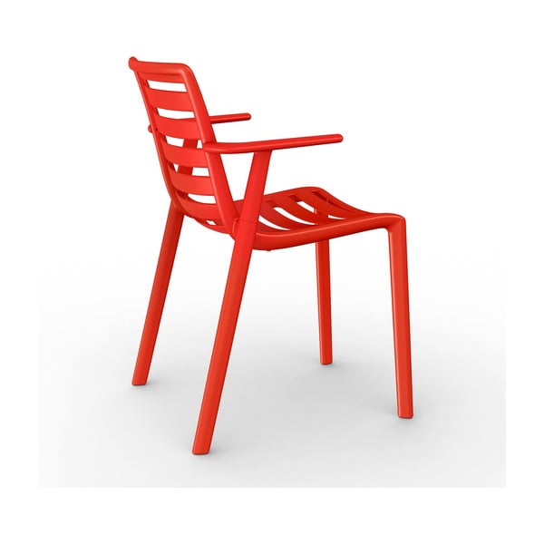 Set 2 scaune de grădină cu cotierei Resol Slatkat, roșu