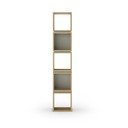 Bibliotecă verde/în culoare naturală cu aspect de lemn de stejar 32x167 cm Lofty – Marckeric