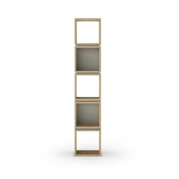 Bibliotecă verde/în culoare naturală cu aspect de lemn de stejar 32x167 cm Lofty – Marckeric