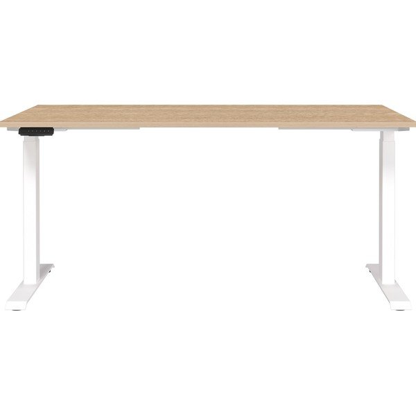 Birou reglabil cu blat cu aspect de lemn de stejar cu înălțime ajustabilă electric 80x160 cm Jet – Germania-image-1
