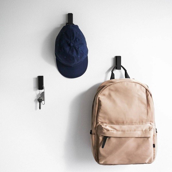 Cârlige negre 3 buc. de montat pe perete din metal Tower – YAMAZAKI-image-2