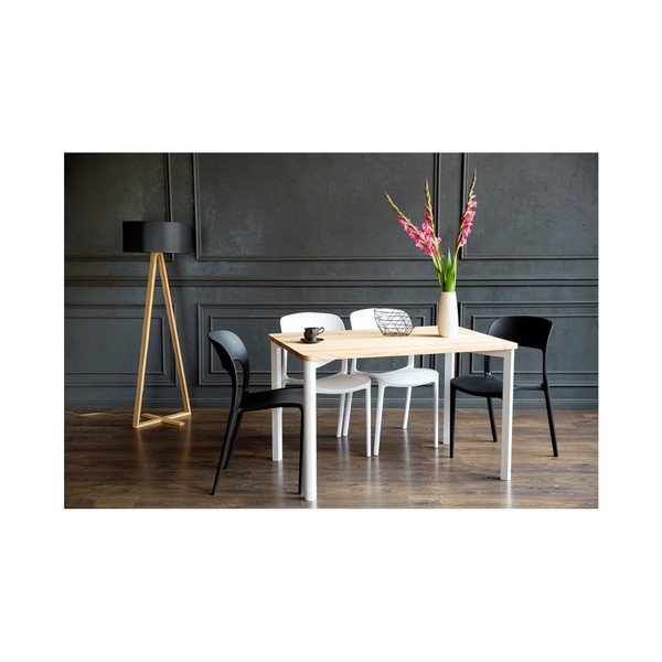 Masă cu picioare rotunjite Ragaba TRIVENTI, 120 x 80 cm, natural-alb-image-1