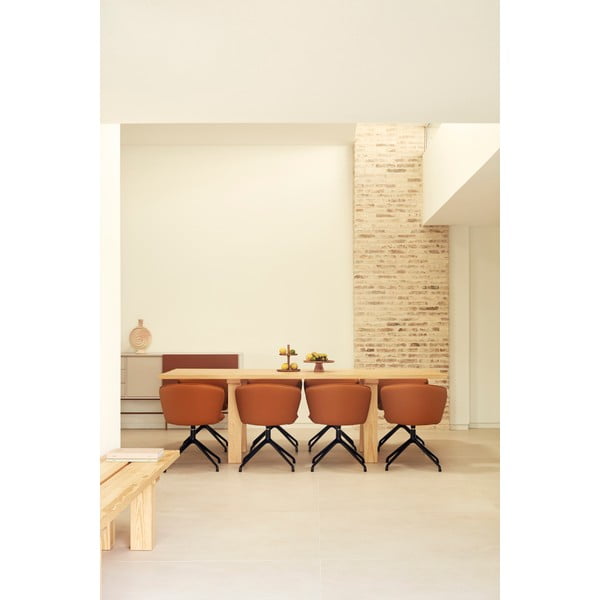 Set de scaune de sufragerie portocaliu 2 buc. tapițat Add – Teulat-image-2