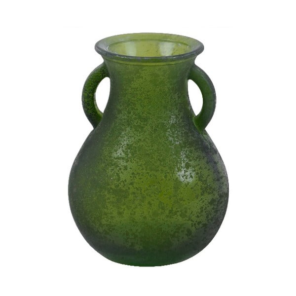 Vază din sticlă reciclată Ego Dekor Cantaro, înălțime 16 cm, verde