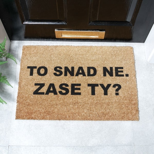 Covoraș de intrare din fibre de nucă de cocos 40x60 cm Zase Ty? – Artsy Doormats-image-2
