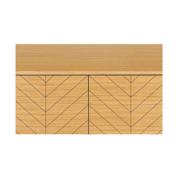 Comodă cu aspect de lemn de stejar Woodman Camden Herringbone-image-1