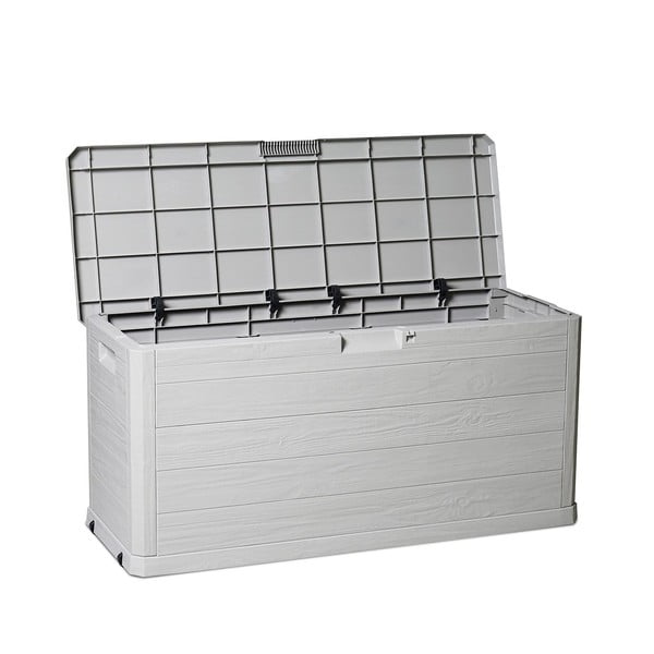 Cutie de depozitare pentru grădină gri deschis din plastic Woodys – Toomax-image-3