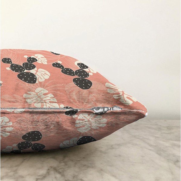 Față de pernă din amestec de bumbac Minimalist Cushion Covers Chenille, 55 x 55 cm, roz piersică-image-1