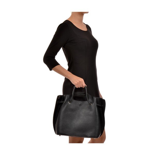 Geantă de mână din piele Mangotti Bags Angela, negru-image-2
