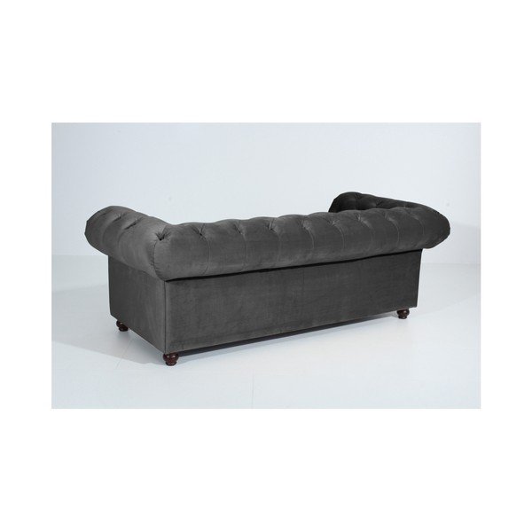 Canapea Max Winzer Orleans Velvet, 216 cm, gri antracit-image-1