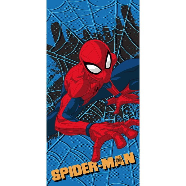 Prosop  pentru copii roșu-albastru din microfibră 70x140 cm Spider-man – Jerry Fabrics
