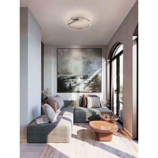 Plafonieră argintie LED cu intensitate reglabilă din aluminiu Tilia – Nova Luce-image-1