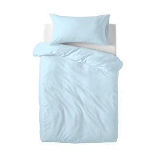 Lenjerie de pat din bumbac pentru copii Happy Friday Basic, 100 x 120 cm, albastru deschis