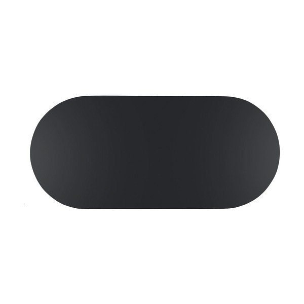 Tavă cu oglindă fumurie PT LIVING Oval, lățime 18 cm, negru-image-2