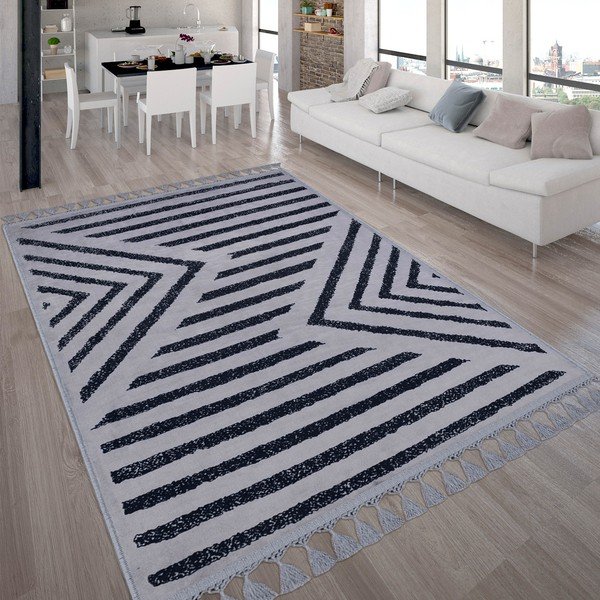 Covor lavabil gri 160x100 cm - Vitaus-image-1