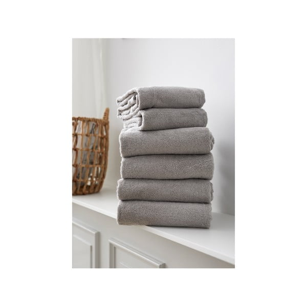 Prosop gri deschis din bumbac din frotir 30x30 cm Comfort – Södahl-image-4