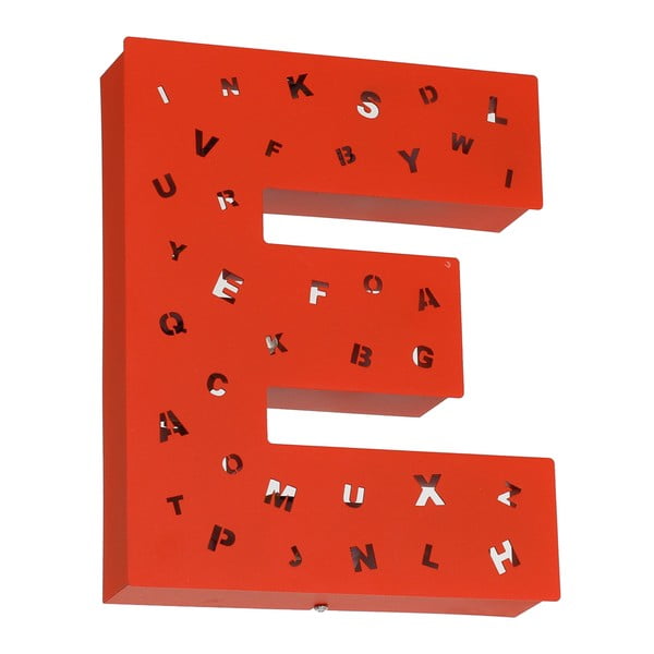 Decorațiune luminoasă în formă de literă Glimte Letter E, roșu