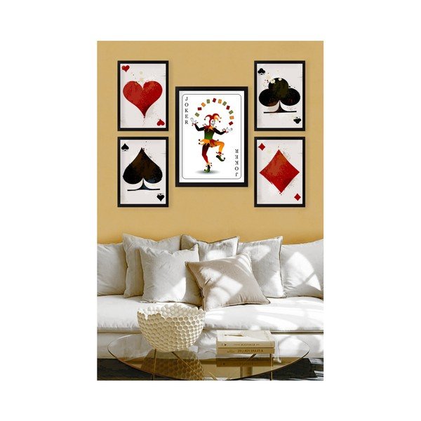 Set 5 tablouri de perete Tablo Center Cards