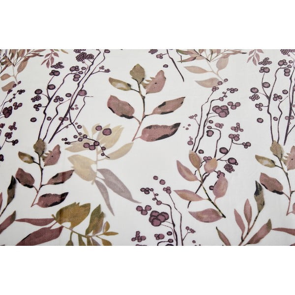 Lenjerie de pat albă/maro din micropluș/cocolino pentru pat de o persoană 140x200 cm Ramita – My House-image-4