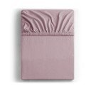 Cearceaf roz prăfuit din jerseu cu elastic 90x200 cm Amber – Restilo