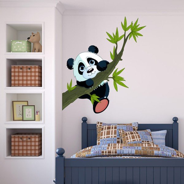 Autocolant pentru perete Ambiance Panda On Branches-image-1