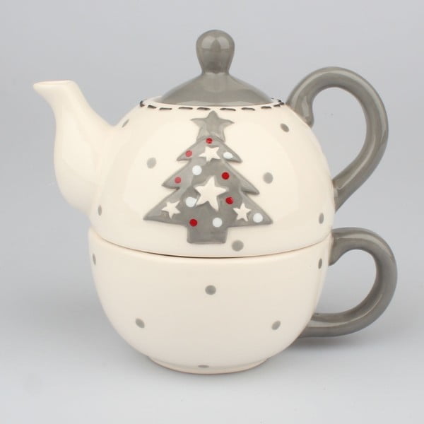 Ceainic cu cană din ceramică Dakls Christmas