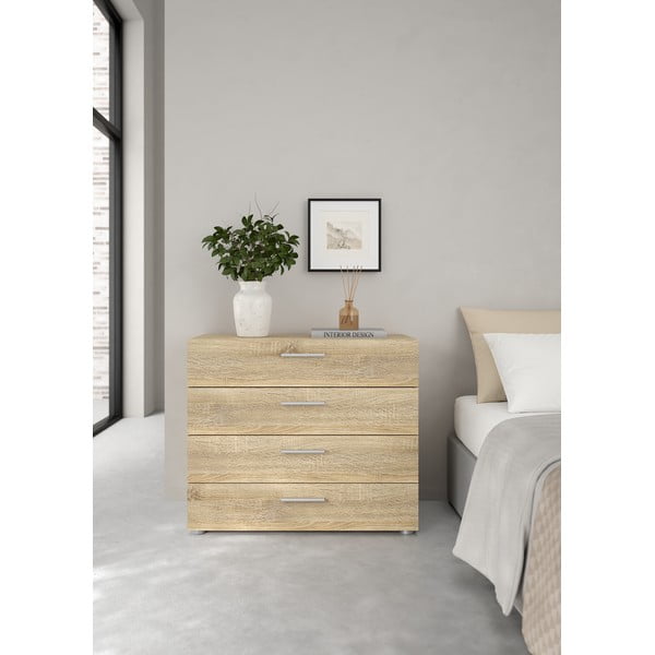 Comodă cu aspect de stejar Tvilum Pepe, 80x68 cm-image-1