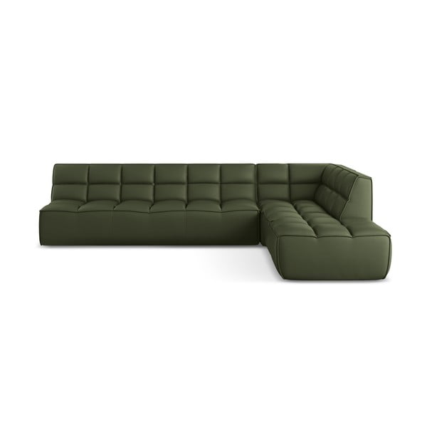 Colțar modular cu tapițerie din imitație de piele Kalai – Makamii