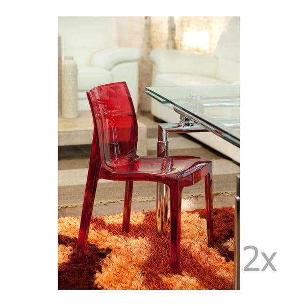 Set de 2 scaune Castagnetti Ophelia, roșu