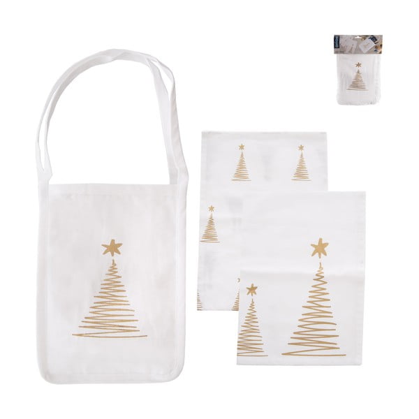 Set de prosoape de bucătărie cu săculeț din bumbac 50x70 cm  cu model de Crăciun – Orion