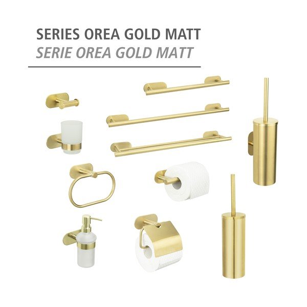 Perie de WC aurie autoadezivă din oțel inoxidabil Orea Gold – Wenko-image-4
