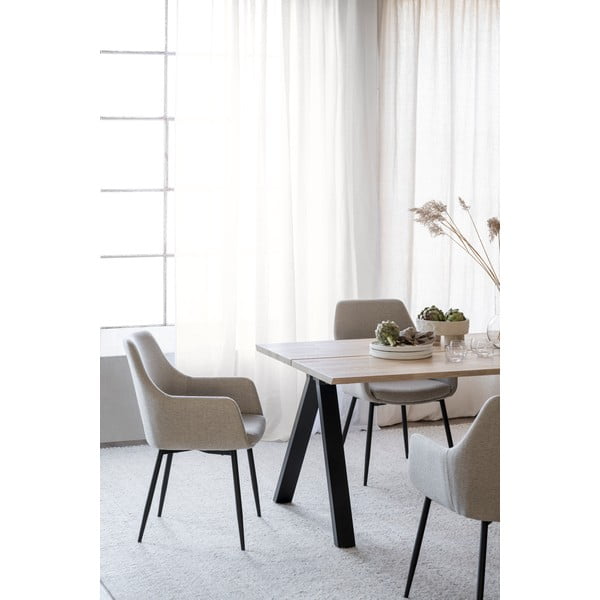 Masă de dining extensibilă cu blat din lemn de stejar 220x100 cm Carradale - Rowico-image-2