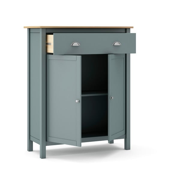 Comodă verde prăfuit din lemn de pin 90x110x40 cm Misti – Marckeric-image-4