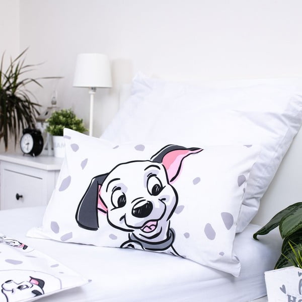 Lenjerie de pat pentru copii albă din bumbac pentru pătuț 100x135 cm 101 Dalmatians – Jerry Fabrics-image-3