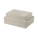 Cutii de depozitare bej 2 buc. din piele artificială cu capac 40x30x11 cm Sahla – Blomus