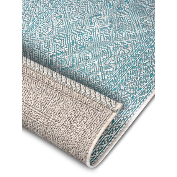 Covor adecvat pentru exterior NORTHRUGS Cuadrado, 70 x 300 cm, turcoaz - bej-image-4
